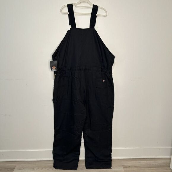 Dickies Overalls Men's 3XL Insulated Zippers Snap Buttons Black Bib - Picture 8 of 12